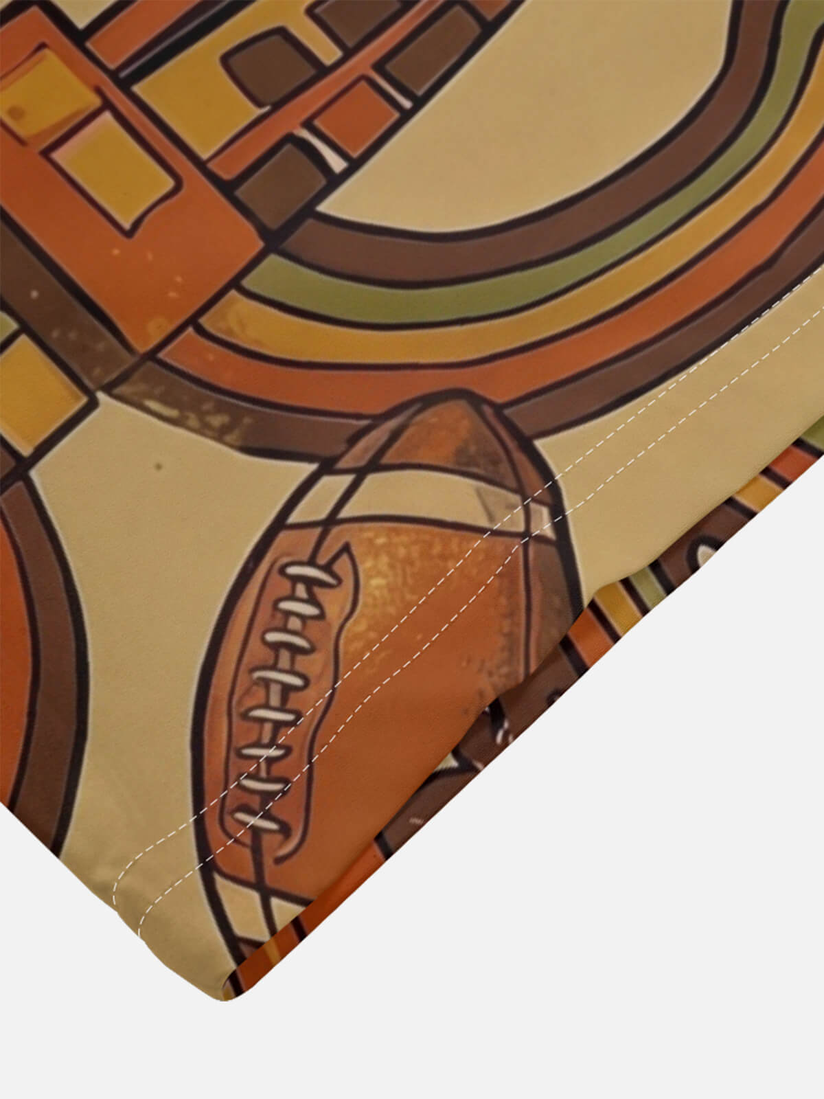 Tall Men's Retro Mascot Football Short Sleeve Shirt Eleven Oasis