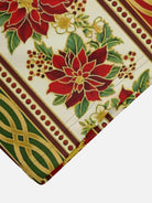 Men's Poinsettia Stripe Christmas Short Sleeve Shirt ElevenOasis