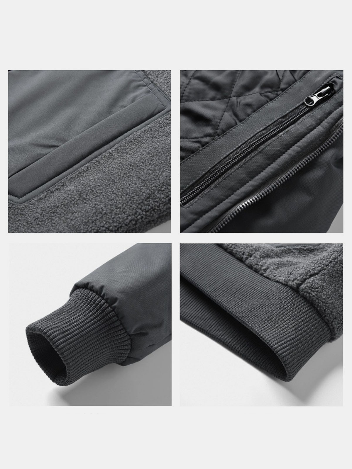 Men's Sherpa-Panel Hooded Puffer Jacket Eleven Oasis