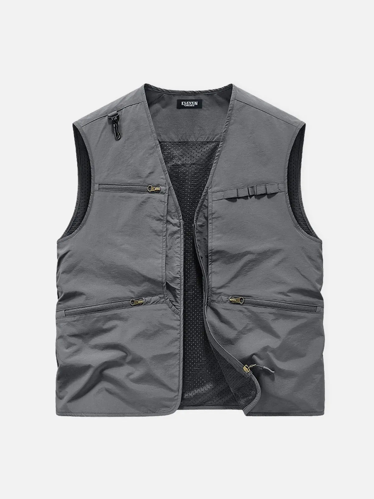 Men's Slim Fit Multi-Pocket Outdoor Utility Vest Eleven Oasis