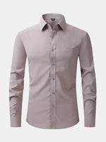 Men's Business Casual Long Sleeve Shirt Eleven Oasis