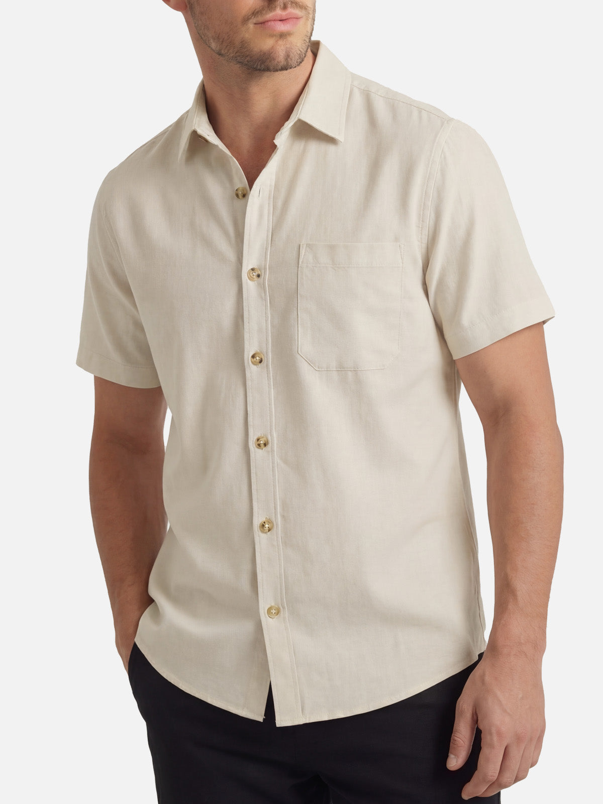 Men's Classic Chest Pocket Short Sleeve Shirt ElevenOasis
