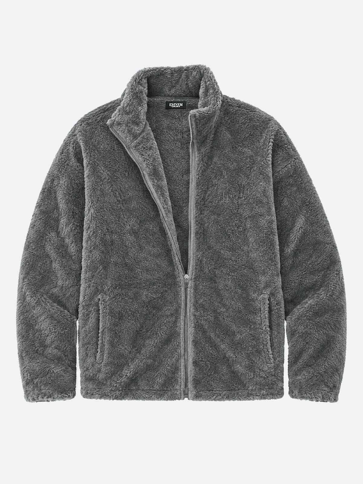 Men's Cozy Fleece Slim Fit Zip-Up Jacket?