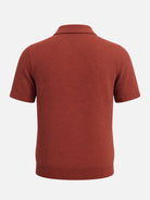 Men's Retro Ribbed Knit Short Sleeve Polo Shirt Eleven Oasis