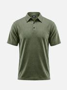 Men's Textured Knit Short Sleeve Polo Shirt ElevenOasis