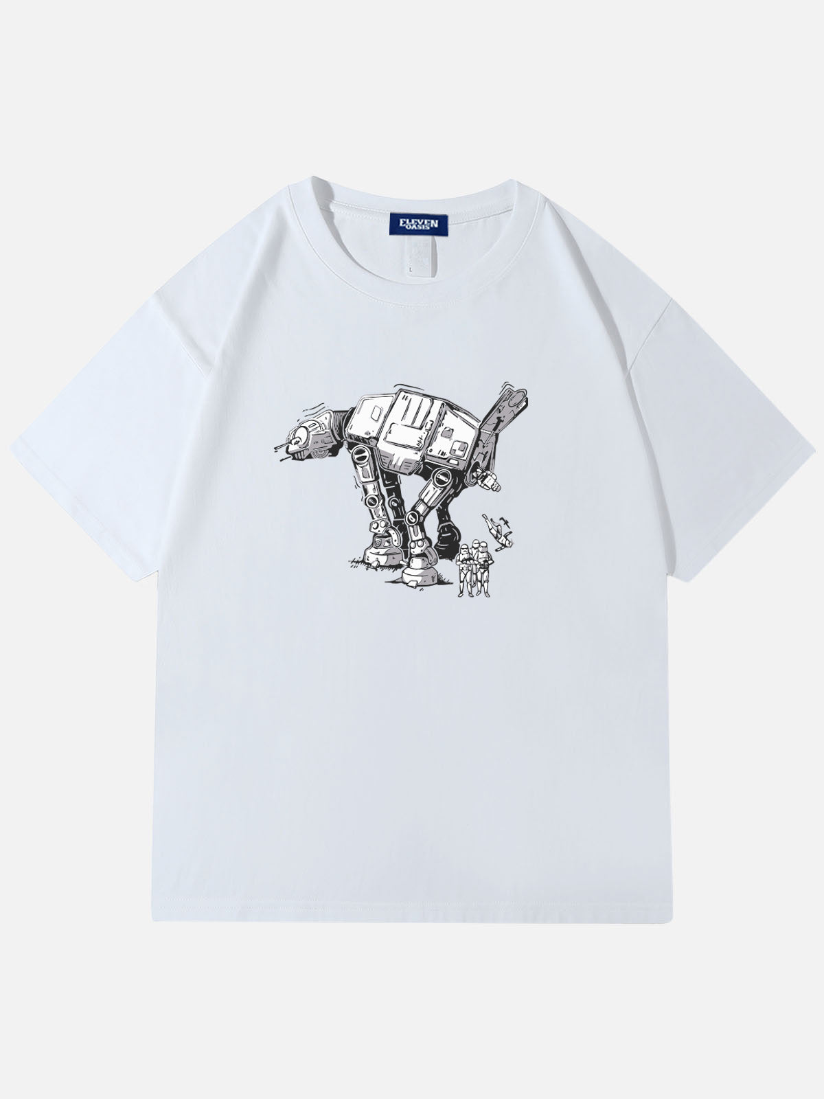 Men's Science Fiction Basic Cotton Round Neck Short Sleeve T - Shirt Star Wars Factory of Man Eleven Oasis