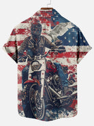 Men's American Flag Motorcycle Print Short Sleeve ShirtMens short sleeve shirts Big and tall Mens shirts Short sleeve shirts for men Mens 4xl shirts Casual short sleeve shirts