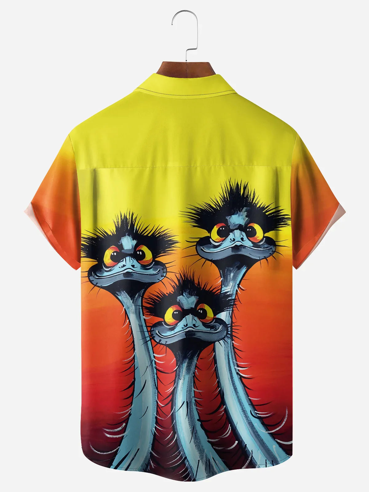 Men's Funny Ostrich Birds Short Sleeve Casual ShirtMens short sleeve shirts Big and tall Mens shirts Short sleeve shirts for men Mens 4xl shirts Casual short sleeve shirts