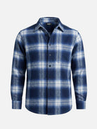 Men's Brushed Cotton Ombre Plaid Long Sleeve Shirt Eleven Oasis