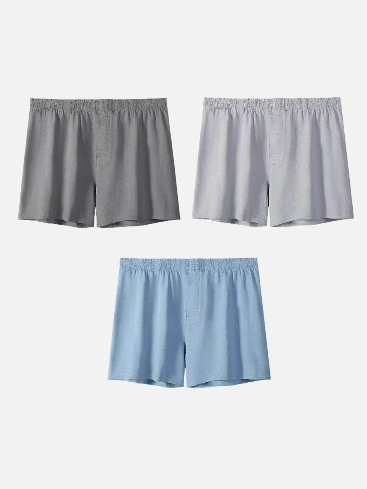 Men's Cotton Stretch Button Fly Boxer Shorts 3-Pack Eleven Oasis