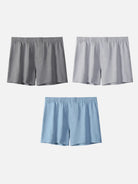 Men's Cotton Stretch Button Fly Boxer Shorts 3-Pack Eleven Oasis