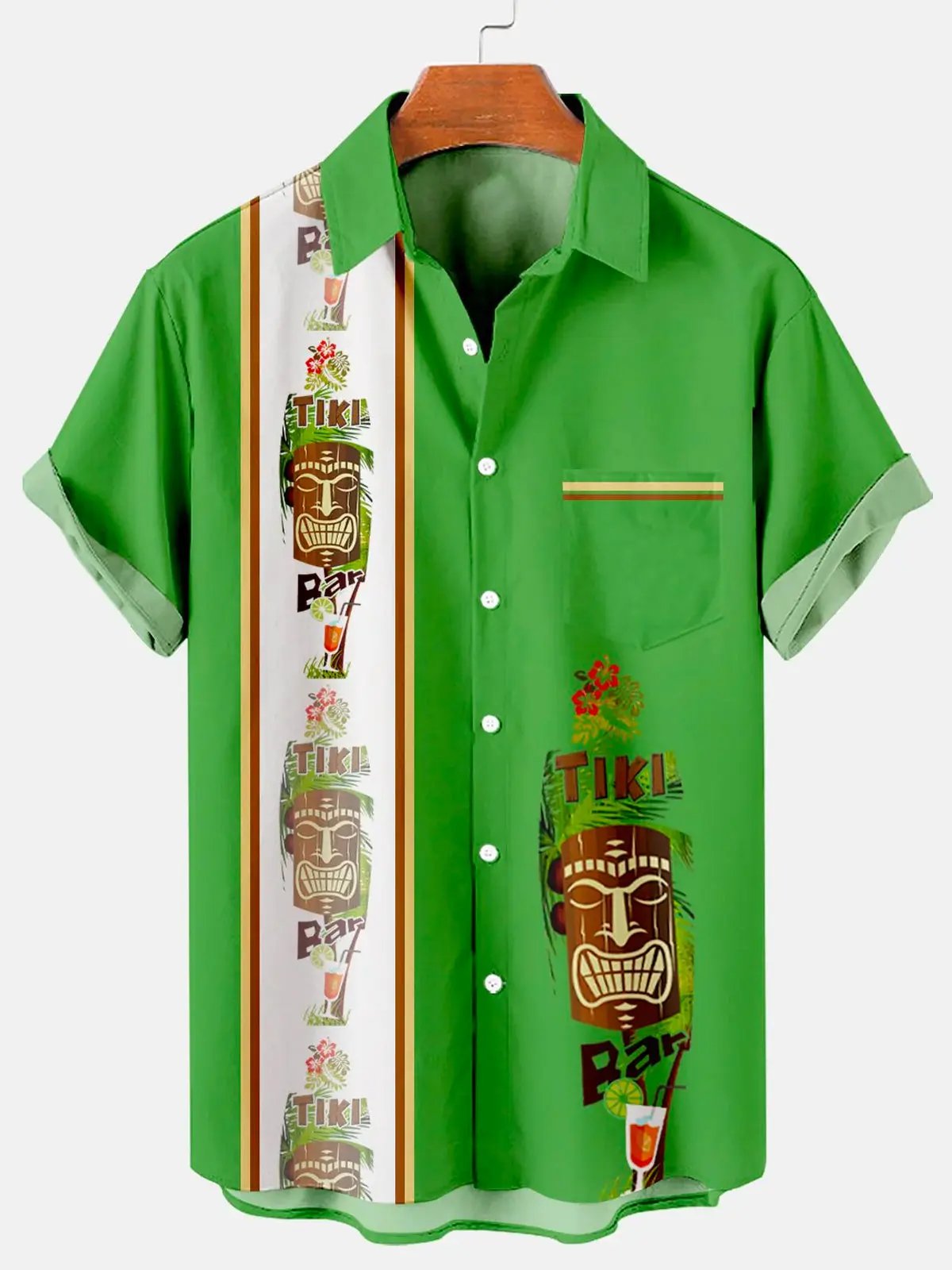 Men's Tiki Bar Paradise Short Sleeve Shirt ElevenOasis