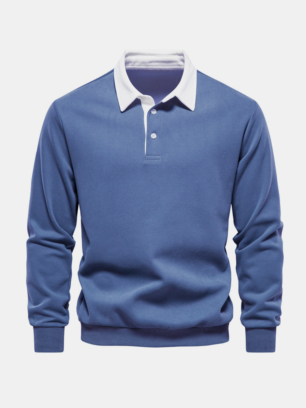 Men's Polo Collar Long Sleeve Sweatshirt Eleven Oasis