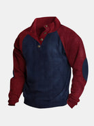 Men's Colorblock Raglan Corduroy Pullover ElevenOasis