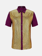 Men's Metallic Grid Short Sleeve Shirt Eleven Oasis