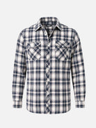 Men's Brushed Plaid Double Pocket Long Sleeve Flannel Shirt Eleven Oasis
