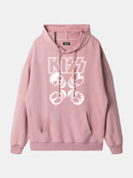 KISS Logo Band Faces Graphic Hoodie Eleven Oasis