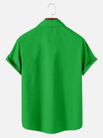 Alien Stripe Pocket Short Sleeve Bowling ShirtMens short sleeve shirts Big and tall Mens shirts Short sleeve shirts for men Mens 4xl shirts Casual short sleeve shirts