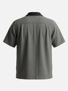 Men's Centerline Panel Bowling Short Sleeve Shirt Eleven Oasis