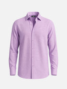 Men's Linen Blend Regular Fit Long Sleeve Shirt Eleven Oasis