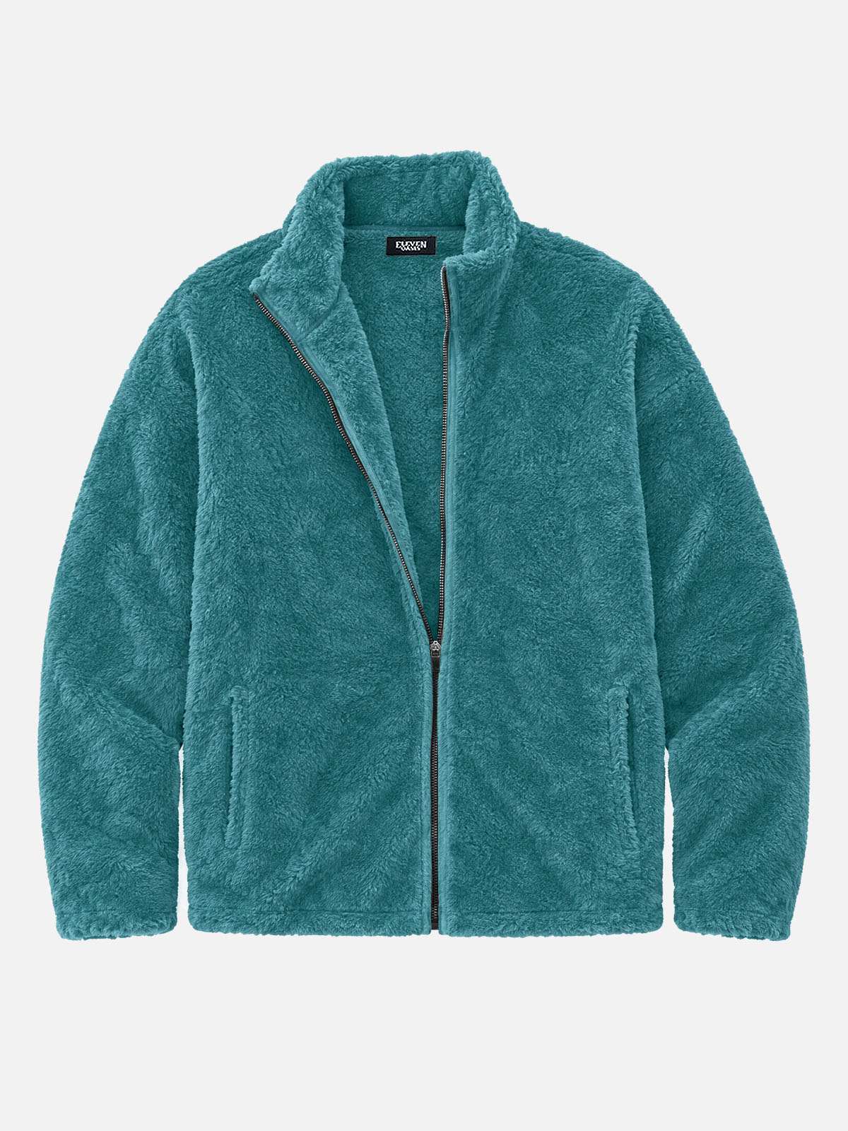 Men's Cozy Fleece Slim Fit Zip-Up Jacket Eleven Oasis