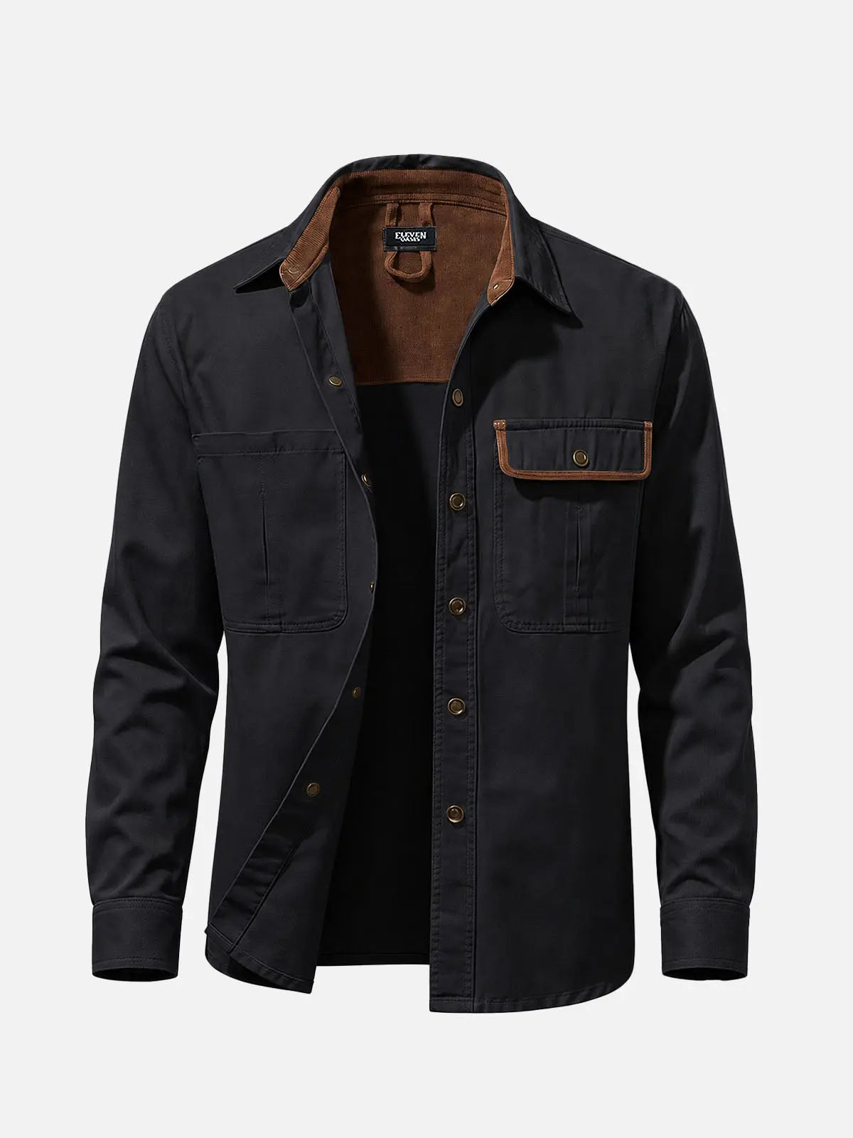 Men's Relaxed Fit Vintage Utility Overshirt Jacket ElevenOasis