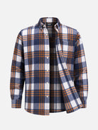 Men's Brushed Cotton Plaid Pocket Long Sleeve Shirt Eleven Oasis