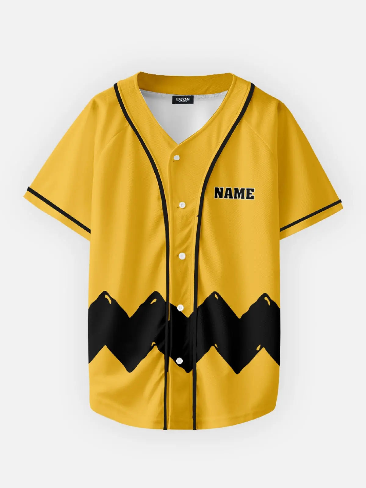 Men's Custom Retro Cartoon Baseball Team Short Sleeve Jersey Eleven Oasis