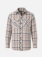 Men's Brushed Plaid Double Pocket Long Sleeve Flannel Shirt Eleven Oasis