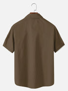 Men's Hawaiian Coconut Tree Oasis Short Sleeve Shirt ElevenOasis