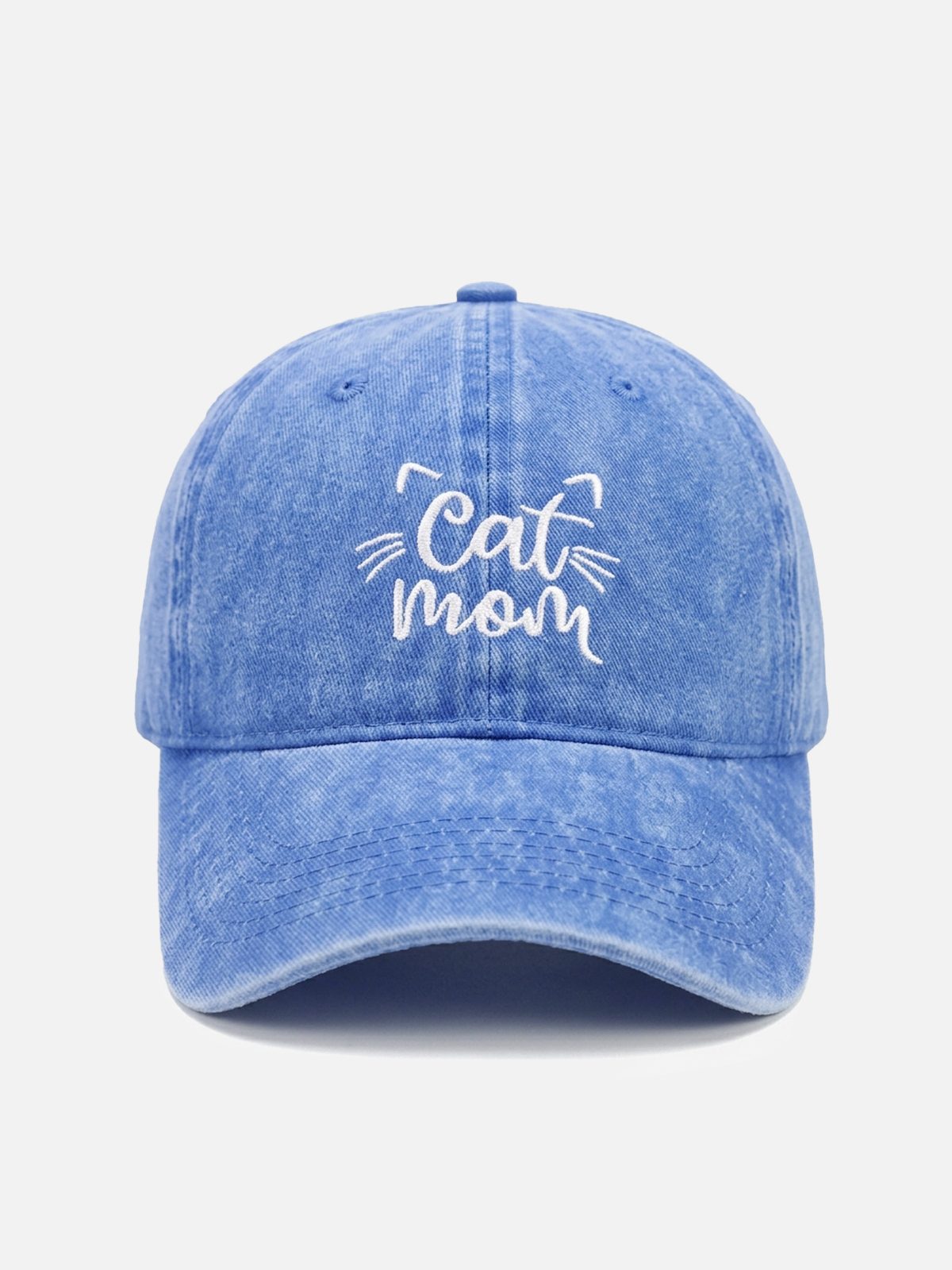 Cat Mom Washed Cotton Baseball Cap Eleven Oasis