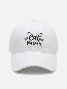 Cat Mom Washed Cotton Baseball Cap Eleven Oasis