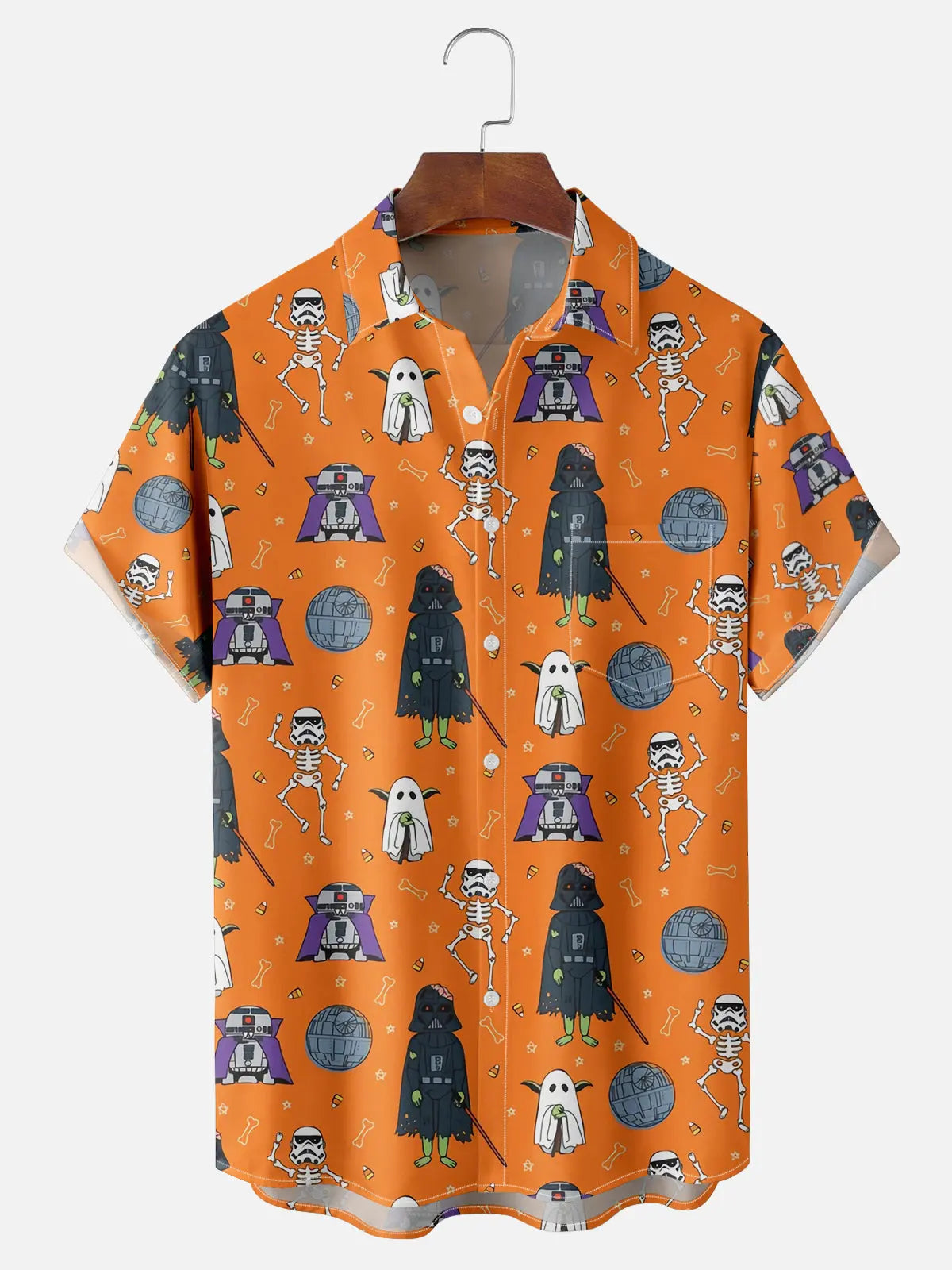 Tall Men's Galactic Star Wars Halloween Short Sleeve Shirt Eleven Oasis