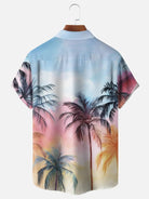 Men's Dusk and Dawn Sky with Palm Trees Short Sleeve ShirtMens short sleeve shirts Big and tall Mens shirts Short sleeve shirts for men Mens 4xl shirts Casual short sleeve shirts