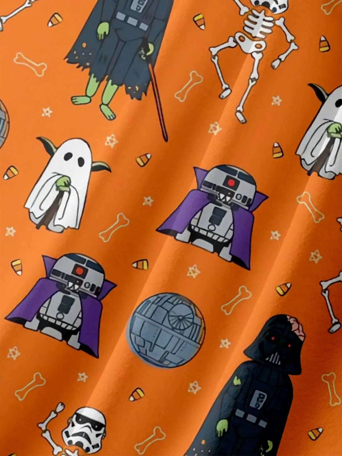 Tall Men's Galactic Star Wars Halloween Short Sleeve Shirt Eleven Oasis