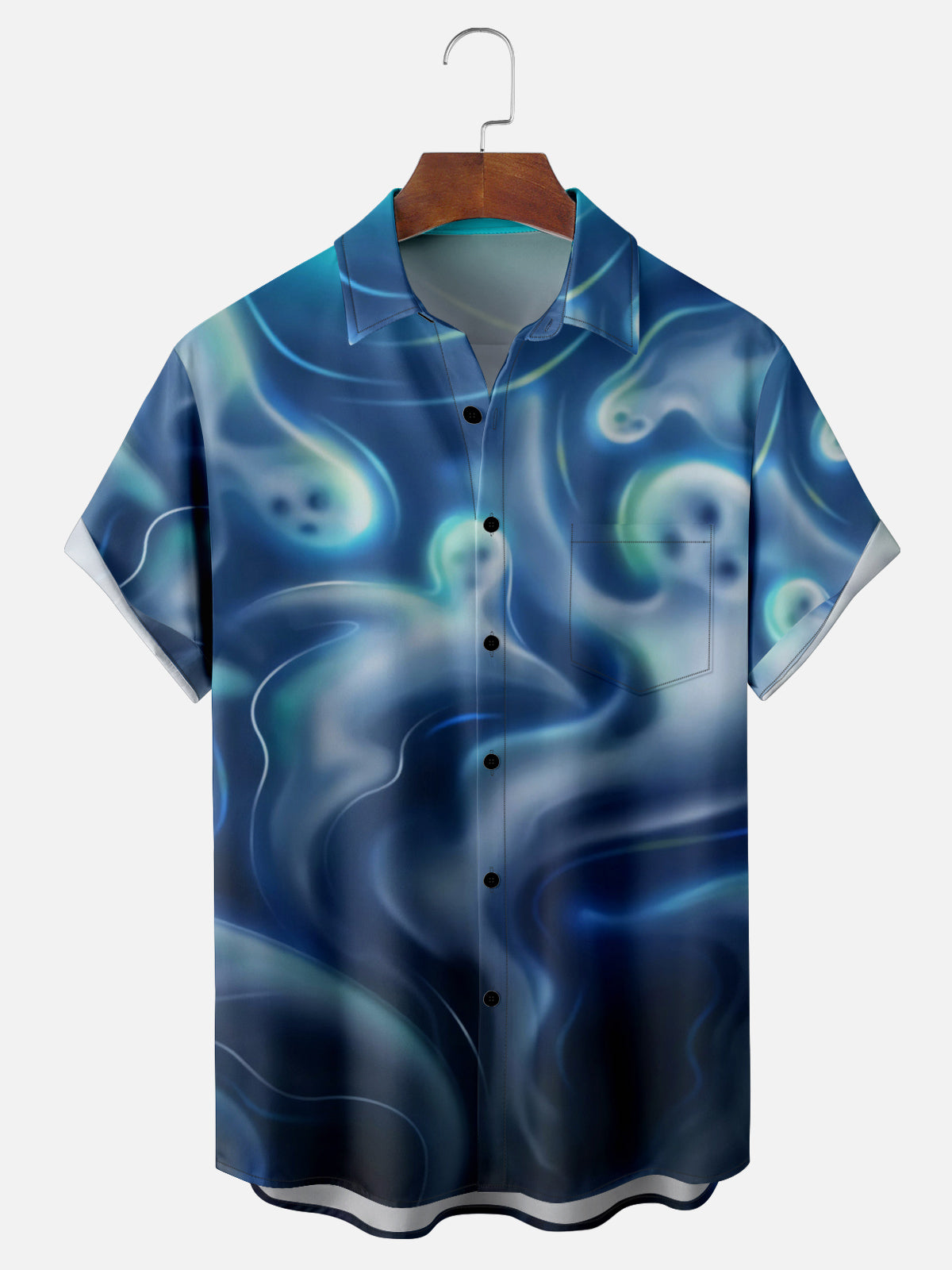 Men's Spooky Halloween Ghosts out to Haunt Short Sleeve ShirtMens short sleeve shirts Big and tall Mens shirts Short sleeve shirts for men Mens 4xl shirts Casual short sleeve shirts
