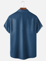 Men's Ocean Waves Striped Bowling Short Sleeve ShirtMens short sleeve shirts Big and tall Mens shirts Short sleeve shirts for men Mens 4xl shirts Casual short sleeve shirts