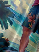 Men's Santa Surfs before He Works Short Sleeve Shirt, mens short sleeve shirts?????¡§??o?big and tall mens shirts?????¡§??o?short sleeve shirts for men?????¡§??o?mens 4xl shirts?????¡§??o?casual short sleeve shirts