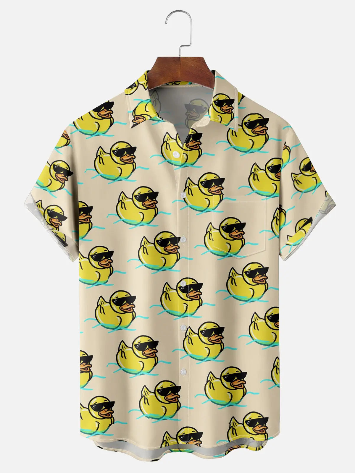 Men's Cool Ducks Pattern Short Sleeve ShirtMens short sleeve shirts Big and tall Mens shirts Short sleeve shirts for men Mens 4xl shirts Casual short sleeve shirts