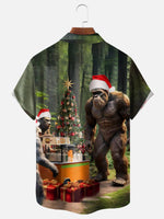 Men's Apes Celebrate Christmas Short Sleeve ShirtMens short sleeve shirts Big and tall Mens shirts Short sleeve shirts for men Mens 4xl shirts Casual short sleeve shirts