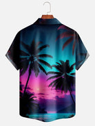 Men's Neon Sky Palm Tree Short Sleeve ShirtMens short sleeve shirts Big and tall Mens shirts Short sleeve shirts for men Mens 4xl shirts Casual short sleeve shirts