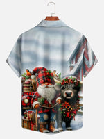 Men's Christmas Lumberjack Santa Short Sleeve ShirtMens short sleeve shirts Big and tall Mens shirts Short sleeve shirts for men Mens 4xl shirts Casual short sleeve shirts