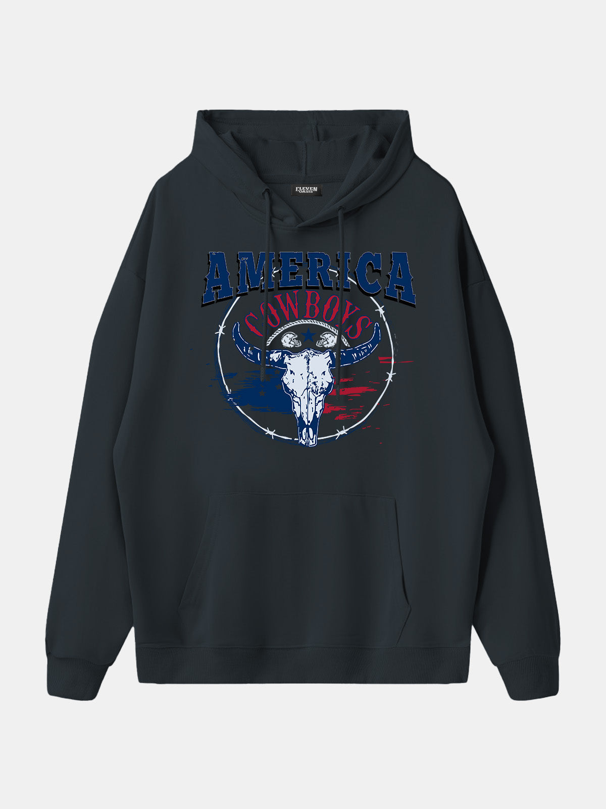 America Cowboys Skull Graphic Hoodie Eleven Oasis