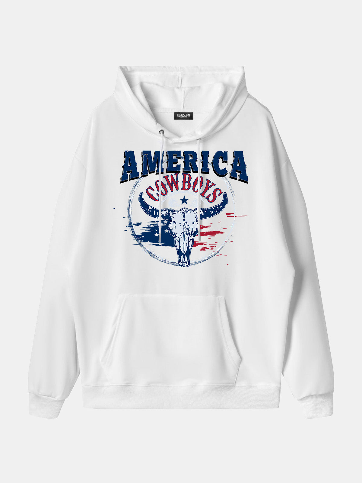 America Cowboys Skull Graphic Hoodie Eleven Oasis