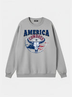America Cowboys Skull Graphic Sweatshirt Eleven Oasis