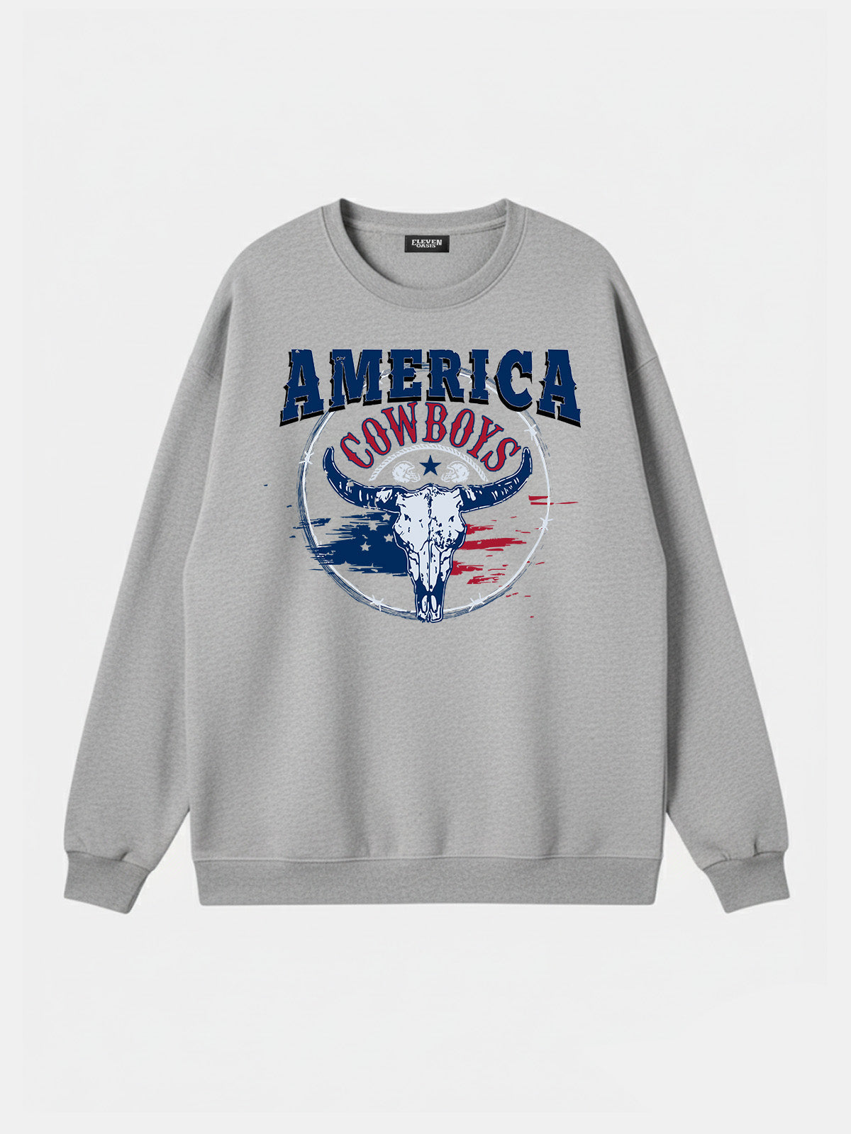 America Cowboys Skull Graphic Sweatshirt Eleven Oasis