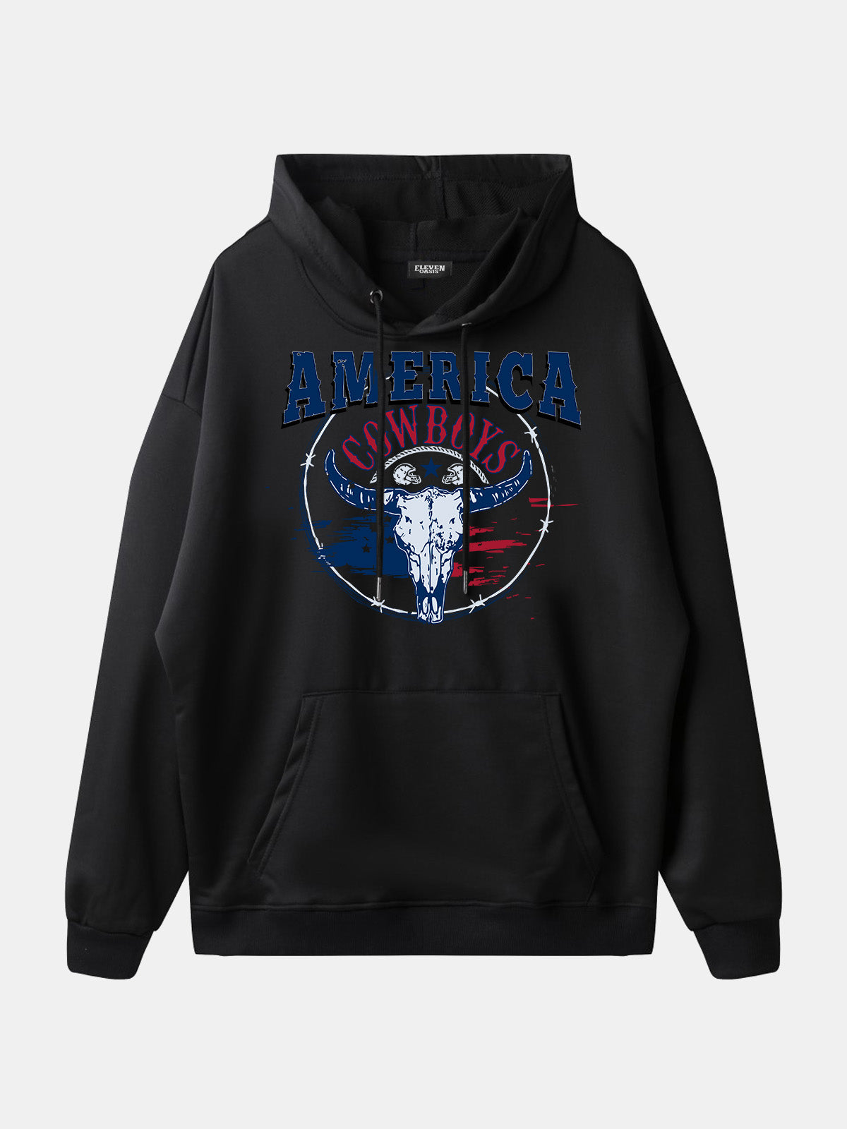 America Cowboys Skull Graphic Hoodie Eleven Oasis