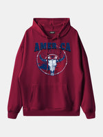 America Cowboys Skull Graphic Hoodie Eleven Oasis