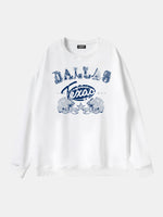 Dallas Texas Football Helmets Graphic Sweatshirt Eleven Oasis