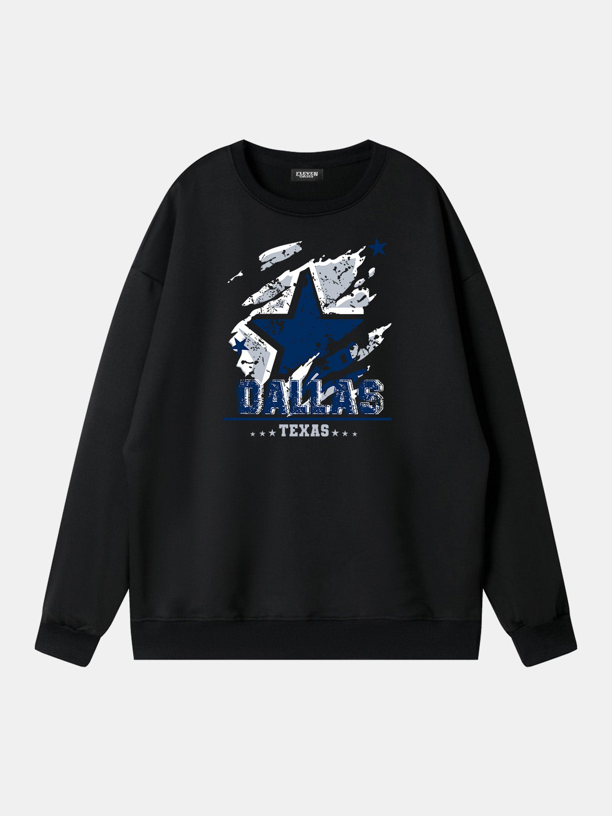 Dallas Texas Football Star Graphic Sweatshirt Eleven Oasis